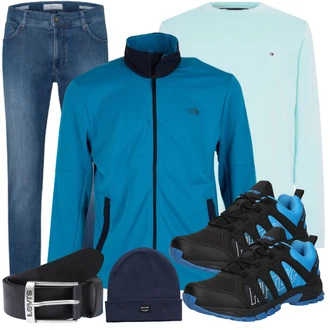 Outfit mit Dunkelblau Mütze/Winter Mütze/Kopfbedeckung Jack & Jones "Freizeit Outfit"