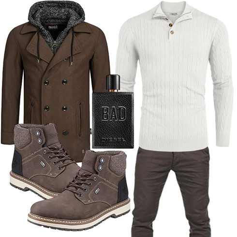 Blau Wintermantel/Winter Parka Indicode Jeans kombinieren