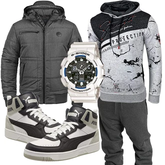 Sport Outfits mit Grau Unkategorisiert Puma "Freizeit Outfit"