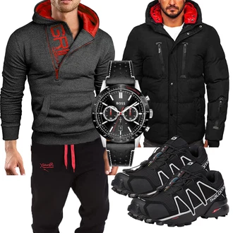 Metallic Outfit mit Schwarz Unkategorisiert Salomon "Freizeit Outfit"