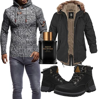 Winter Outfits Kuschel mit Schwarz BW-ONLINE-SHOP, Schwarz Unkategorisiert Mishansha "Freizeit Outfit"