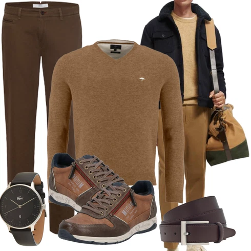 Weiß/Braun Sweatshirt/Hoodie Fynch-Hatton kombinieren