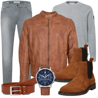 Outfit mit Weiß Jeans/Schlaghose Brax "Freizeit Outfit"