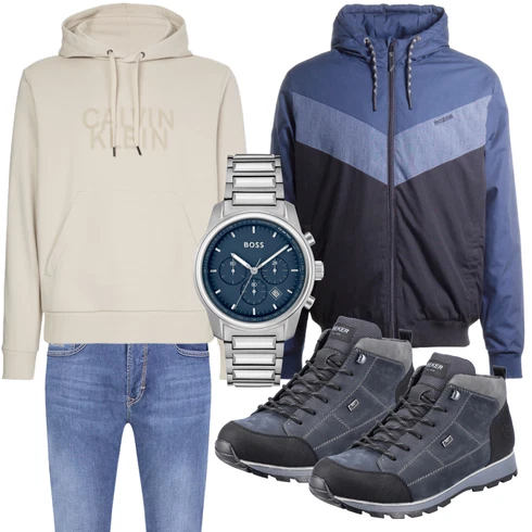 Blau Schlaghose/Jeans MAC kombinieren
