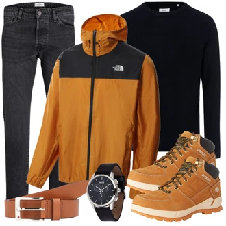 Outfit mit Braun/Beige/Orange Ledergürtel/Frauengürtel Ohne Schnalle/Breiter Gürtel/Casual Gürtel/Klassische Gürtel Tommy Hilfiger "Freizeit Outfit"