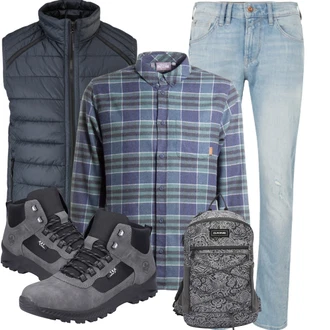 Outfit mit Grau Rucksack Dakine "Herbstliches Freizeit Outfit"