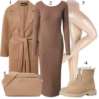 Outfit sa Pink/Bež/Plava Hulahopke Wolford "Tvoj otmjeni outfit"