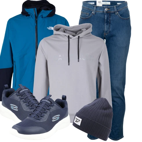 Grau Sweatshirt/Hoodie Calvin Klein kombinieren