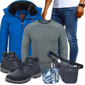 Winter Outfits Feine mit Grau Blend "Outfit für den Winter"Look: Coole, Moderne, Feine, Büro, Empire, Business