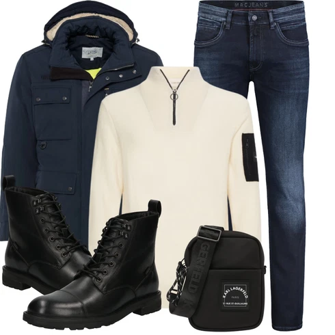 Grau Jeans/Schlaghose MAC kombinieren