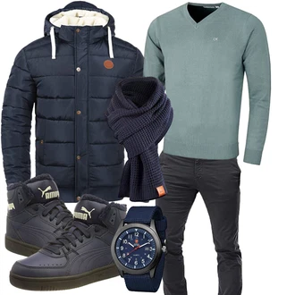 Winter Outfits Mit Kapuze mit Schwarz Unkategorisiert Blend "Outfit für den Winter"