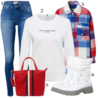 snijeg Outfit sa Čizma za snijeg Tamaris "Tvoj otmjeni outfit"