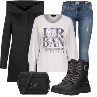 Outfit s Pastelové barvy Tričko Monari "Outfity na zimu"