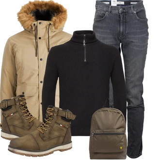 Winter Outfits mit Beige Jack & Jones "Perfekt für den Winter"
