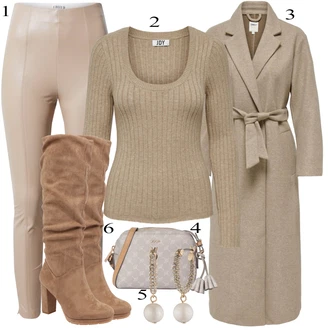 Outfit sa Siva/Smeđa/Bež/Kaki Vuneni Kaput/Midi Kaput/Dugi kaput/Kaput od Kašmira/loden kaput/Dugi Kaput/Zimski Kaput Vuneni kaput Only "Tvoj otmjeni outfit"