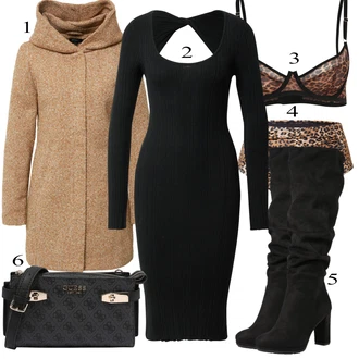 Outfit s Hn?dá/Bé?ová Plavky Bikinys S ?ortkami/Bikinový kra?as/Bikina s vysokým pasem/Spodní díl bikin/Plavka/Bikiny hotpant HUNKEMÖLLER "Zimní Outfit"