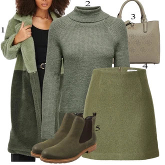 Outfity na zimu Áčkového Střihu s Tmavě zelená/Zelená Edited "Zimní Outfit"Look: Áčkového Střihu, 90tá léta, Armáda, Venkovní, Příliš oblečený, Nadrozměrné, Pracovní oděvy