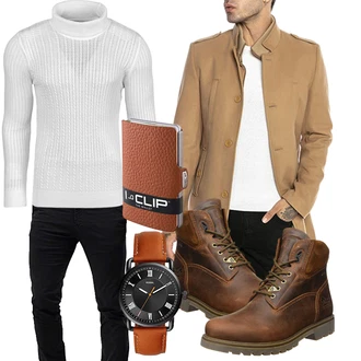 Winter Outfits Feine mit Grau Baxboy "Perfekt für den Winter"Look: Boyfriend, Coole, Feine, Chill