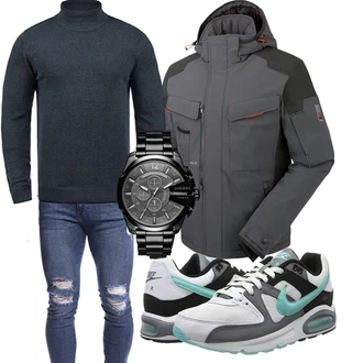 Winter Outfits Feine mit Schwarz Unkategorisiert Blend "Perfekt für den Winter"Look: Coole, Moderne, Büro, Feine, Business