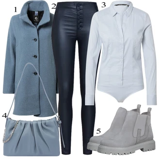 Lesk Outfit s Černá/Khaki/Tmavě šedá Kožená Kalhoty/Legíny Vinylový Legín/Tregíny/Kožený Legíny/Kalhoty z Umělé Kůže/Legíny s Vysokým Pasem/Legíny Kožený Vzhled Only "Zimní Outfit"