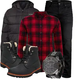 Mit Absatz Outfit mit Schwarz Wasserdichter Stiefel/Winter Stiefelette/Herren Lederschuhe/Wattierte Stiefel/Winter Stiefel/Gefütterte Stiefelette/Klassischer Stiefel/SchnürStiefelette Panama Jack "Perfekt für den Winter"