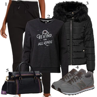 Outfit sa Crna Dodatak/Dukserica s kapuljačom Dukserica/Majica Bez Rukava Ragwear "Tvoj otmjeni outfit"