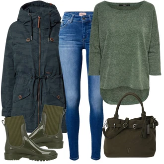 Outfity na zimu s Tmavě zelená/Tmavě modrá/Modrá/Světle modrá Nezařazené Alife and Kickin "Perfektní na zimu"