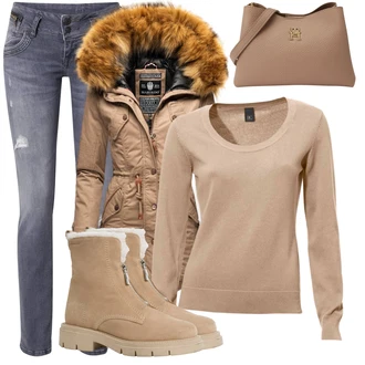Kombinacije za zimu Mom Denim/Traper sa Siva/Svjetlosiva/Tamnosiva Hlača Velika Veličina/Traperice LTB "Savršen za zimu"Look: cool, Mom, Prekrasan, moderne, Francuske, Old Money, Rap, Stil