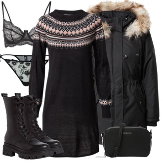 Outfity na zimu s Šedá Tanga/Kalhotka/Tanga etam "Silvestrovský Outfit"
