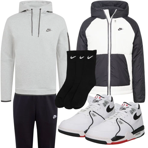 Schwarz Tennissocke/Laufschuhe Nike kombinieren