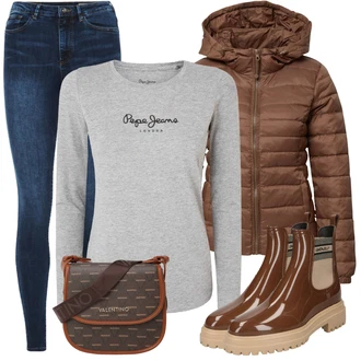 Outfit s Červená Holínky LEMON JELLY "Stylový zimní outfity"