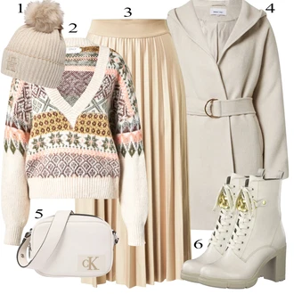 Outfit s Šedá Klobouk Čepice Tommy Hilfiger "Zimní Outfit"