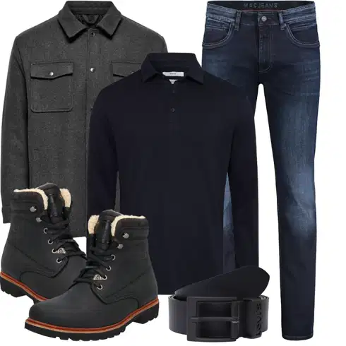 spitze Schwarz Wasserdichter Stiefel/Winter Stiefelette/Herren Lederschuhe/Wattierte Stiefel/Winter Stiefel/Gefütterte Stiefelette/Klassischer Stiefel/SchnürStiefelette Panama Jack kombinieren