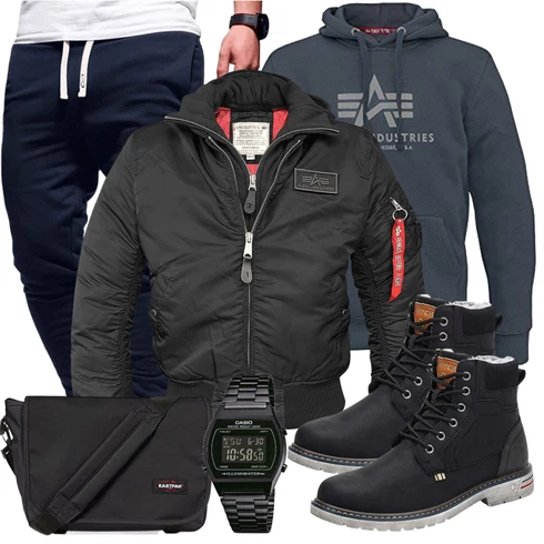 Blau Trachtenmode/Winter Parka Putu kombinieren