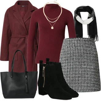 Outfit s Kozačka Kotníková Bota Guess "Zimní Outfit"