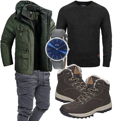 Flache DunkelBraun/Grau/Braun/Dunkelgrün Wasserdichter Stiefel/Wasserfester Schuh/Wasserdichter Outdoorschuh/Herren Lederschuhe/TrekkingStiefel Mishansha kombinieren