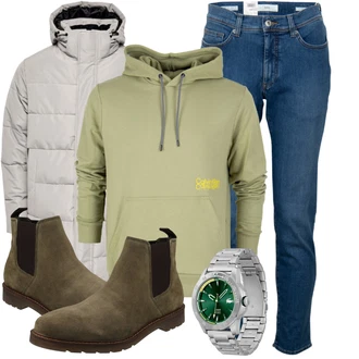 Winter Outfits mit Beige/Grün Unkategorisiert Calvin Klein "Winter Outfit"