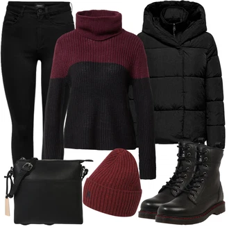 Outfit s Červená Klobouk Čepice Tommy Hilfiger "Zimní Outfit"