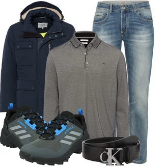 Outfit mit Grau Jeans Camel Active "Winter Outfit"