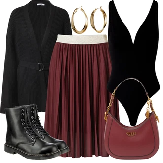 Outfity na zimu s Černá Pletenina veľkej veľkosti About You "Zimní Outfit"