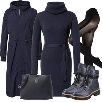 Outfity na zimu s Černá Punčocháče Swedish Stockings "Zimní Outfit"