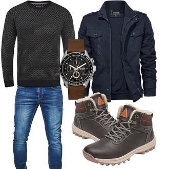 Winter Outfits Leichte Lang mit Dunkelbraun/Braun/Grau/Hellgrau Winter Stiefelette/Wasserfester Schuh/Winter Sneaker/Wasserdichter Outdoorschuh/Wasserdichter Stiefel/Herren Lederschuhe/Trekkingstiefel Mishansha "Winter Outfit"