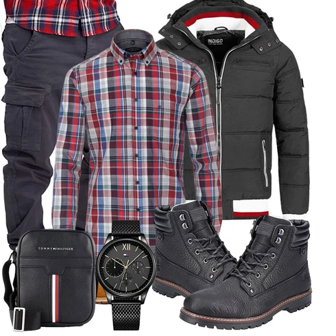 Blau Overall/Winter Parka/Regenjacke Indicode Jeans kombinieren