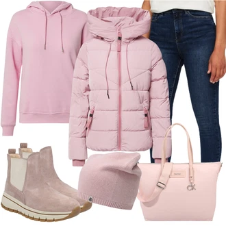 Kašmír Outfit s Béžová Klobouk ROECKL "Zimní styl"