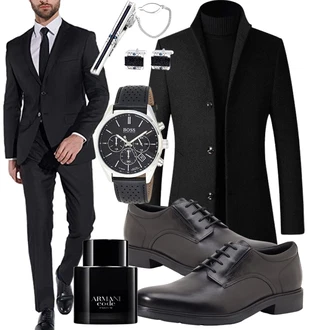 Zweiteilige Outfit mit Schwarz Unkategorisiert Steffen Klein "Winterliches Abend Outfit"