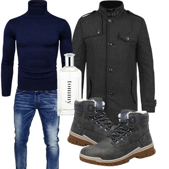 Winter Outfits Leichte Groß mit Schwarz Indicode "Winterliches Freizeit Outfit"