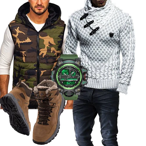 Hochzeit Braun Schuh Wasserdichter Stiefel/Wasserdichter OutdoorSchuh/Herren LederSchuhe/Trekkingstiefel/Winter Stiefel/Wasserfester Schuh/Winter Sneaker JACKSHIBO kombinierenLook: Bar, Wasen, Schule, Hütten, Weihnachten, Silvester, Bayram, Hochzeit, Pop Konzert, Standesamt