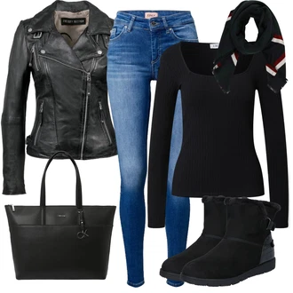 Outfity na zimu s Černá Dlouhá tylová Sukně/Dlouhý Zimní Kabát/Dlouhé Kardigany/Top & košilka/Dlouhé Šaty Edited "Zimní look"