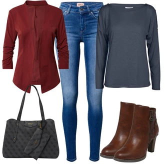 Pilates Outfit s Modrá/Tmavě modrá/Šedá Svetry 2 v 1/Svetr z Jemné Pleteniny/Svetr na kojení/Termo Svetr/Svetr s límečkem/Svetr s Kulatým Výstřihem Pieces "Zimní look"Look: Baseball, Posilování, Pilates