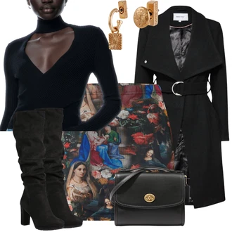 Outfit s Hnědá Náušnice AllSaints "Zimní look"
